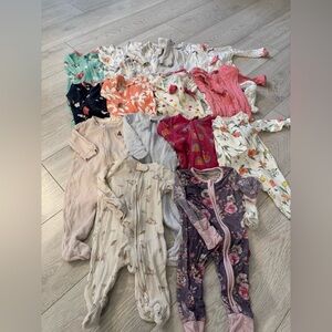 Charming Pink and Purple Footies One Piece